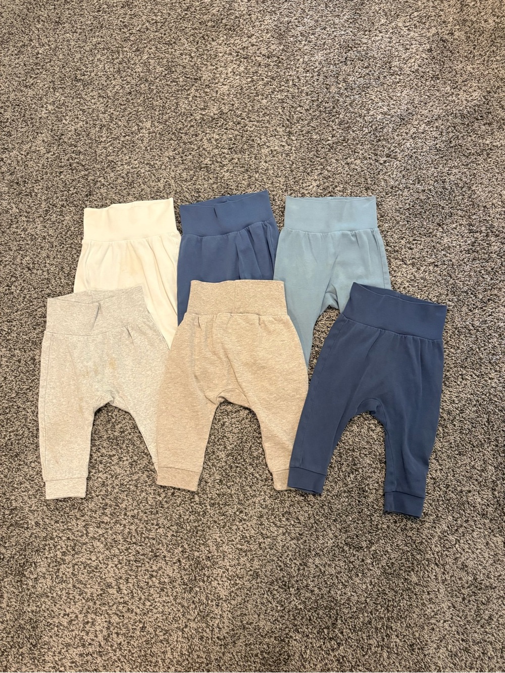 H&M Kids Pull-On Joggers in Cream, Tan, Light Blue & Navy